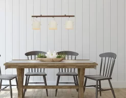 Aneta Lighting Espresso kattovalaisin 3-os. valkoinen/tumma puuväri