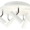 Aneta Lighting kattospotti Artic 5-os. valkoinen/kromi