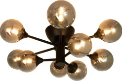 Aneta Lighting plafondi Cosmos koukkukiinnitys musta/savu