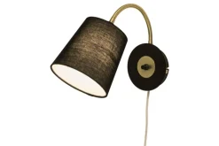 Aneta Lighting seinävalaisin Ljusdal musta/mattamessinki