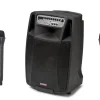 AudioDesignPRO kannettava akkukäyttöinen 15" aktiivikaiutin & 2 mikrofonia