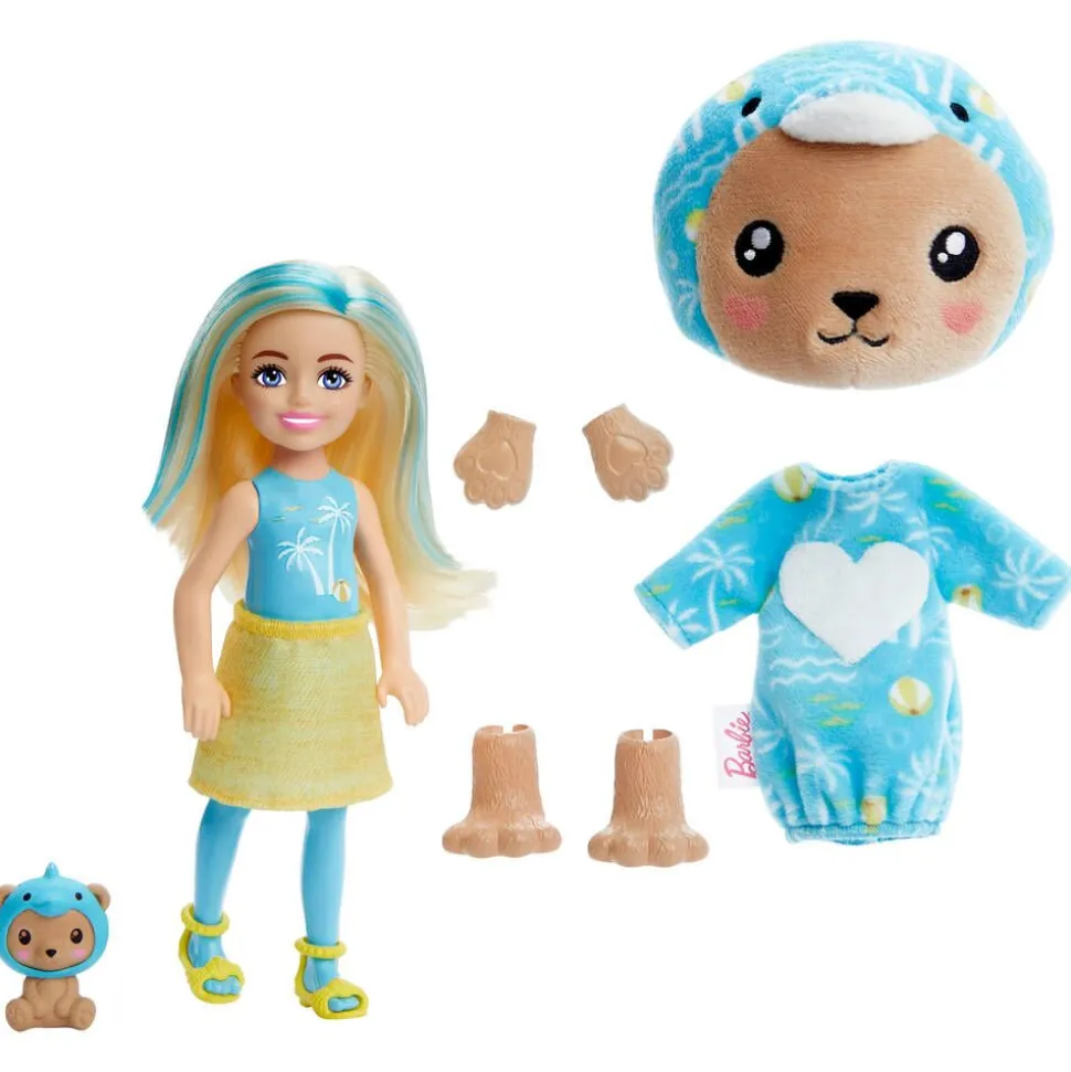 Barbie Cutie Reveal Chelsea Costume Cuties sininen