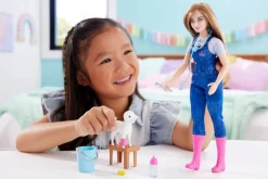 Barbie nukke maatilan eläinlääkäri