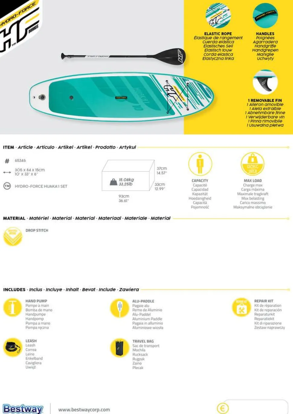 Bestway SUP-lauta Hydro-Force Huaka'I 305x84 cm