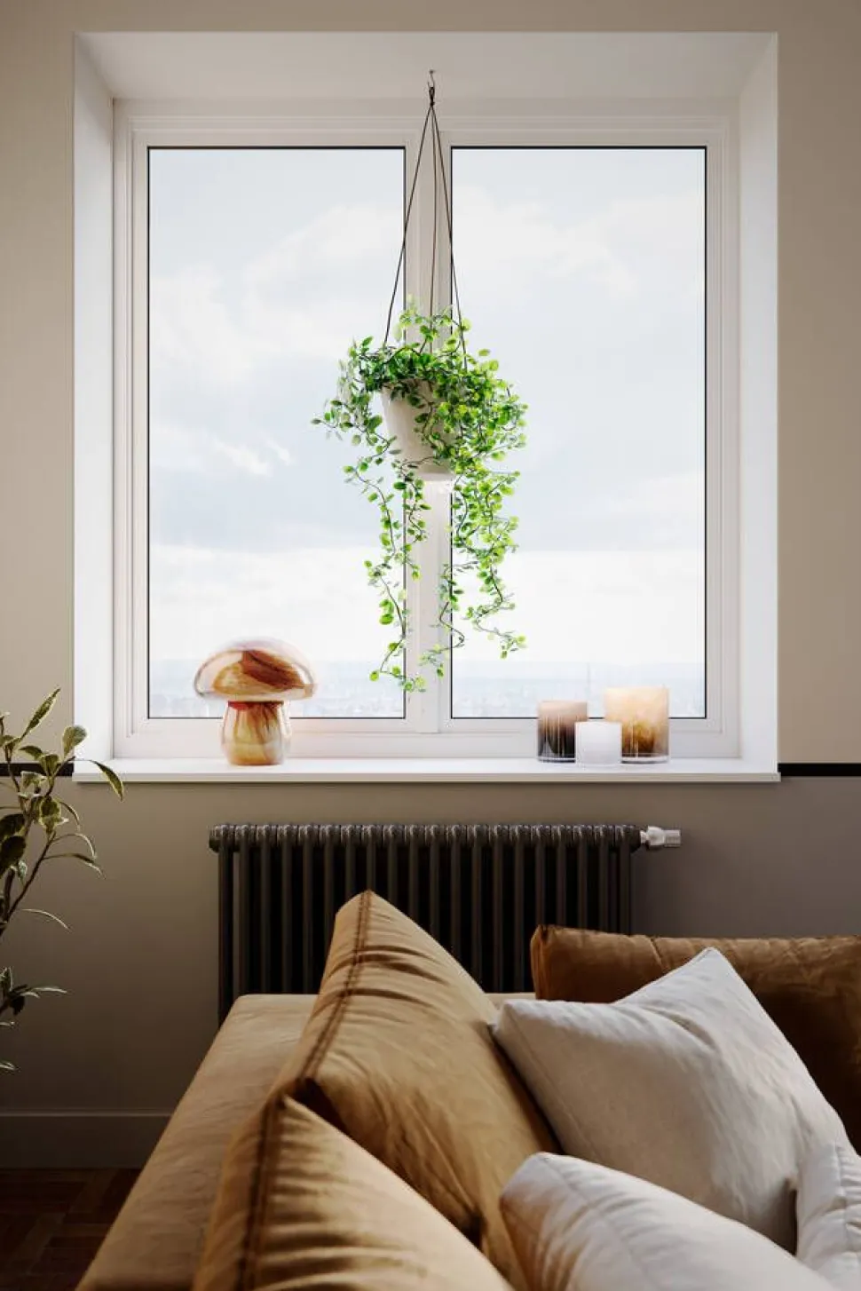 By Rydéns pöytävalaisin Mira Mushroom luonnonvärinen