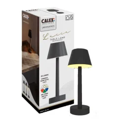Calex pöytävalaisin Lucca IP54 ladattava