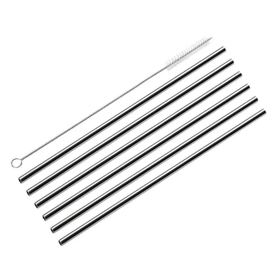 Cilio teräspilli suora 6 kpl + puhdistusharja 22,5 cm