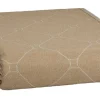 Create Home Aamu päiväpeite 2-puoleinen 260x260cm khaki/l.valkoinen