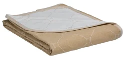 Create Home Aamu päiväpeite 2-puoleinen 260x260cm khaki/l.valkoinen