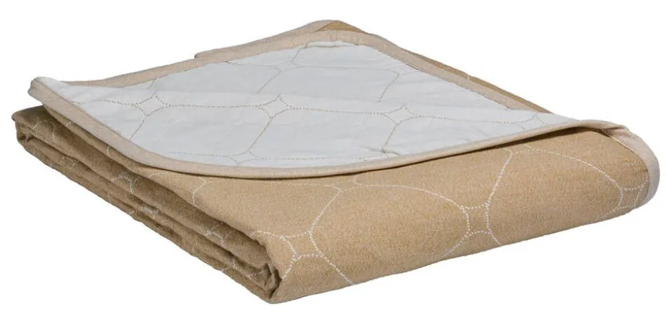 Create Home Aamu päiväpeite 2-puoleinen 260x260cm khaki/l.valkoinen