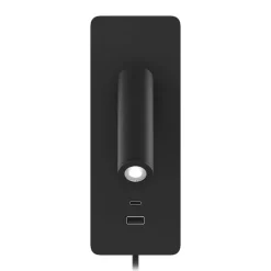 Design by Grönlund seinävalaisin Gent USB A+C musta