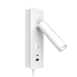 Design by Grönlund seinävalaisin Gent USB A+C valkoinen