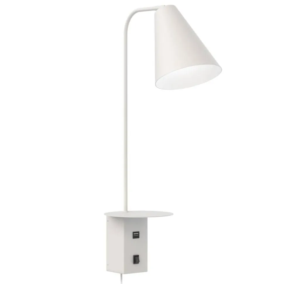 Design by Grönlund Vigo USB seinävalaisin valkoinen