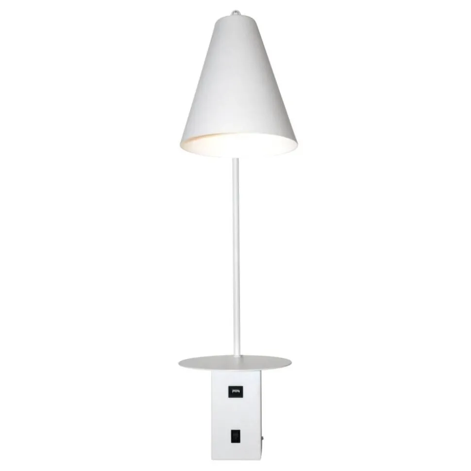 Design by Grönlund Vigo USB seinävalaisin valkoinen