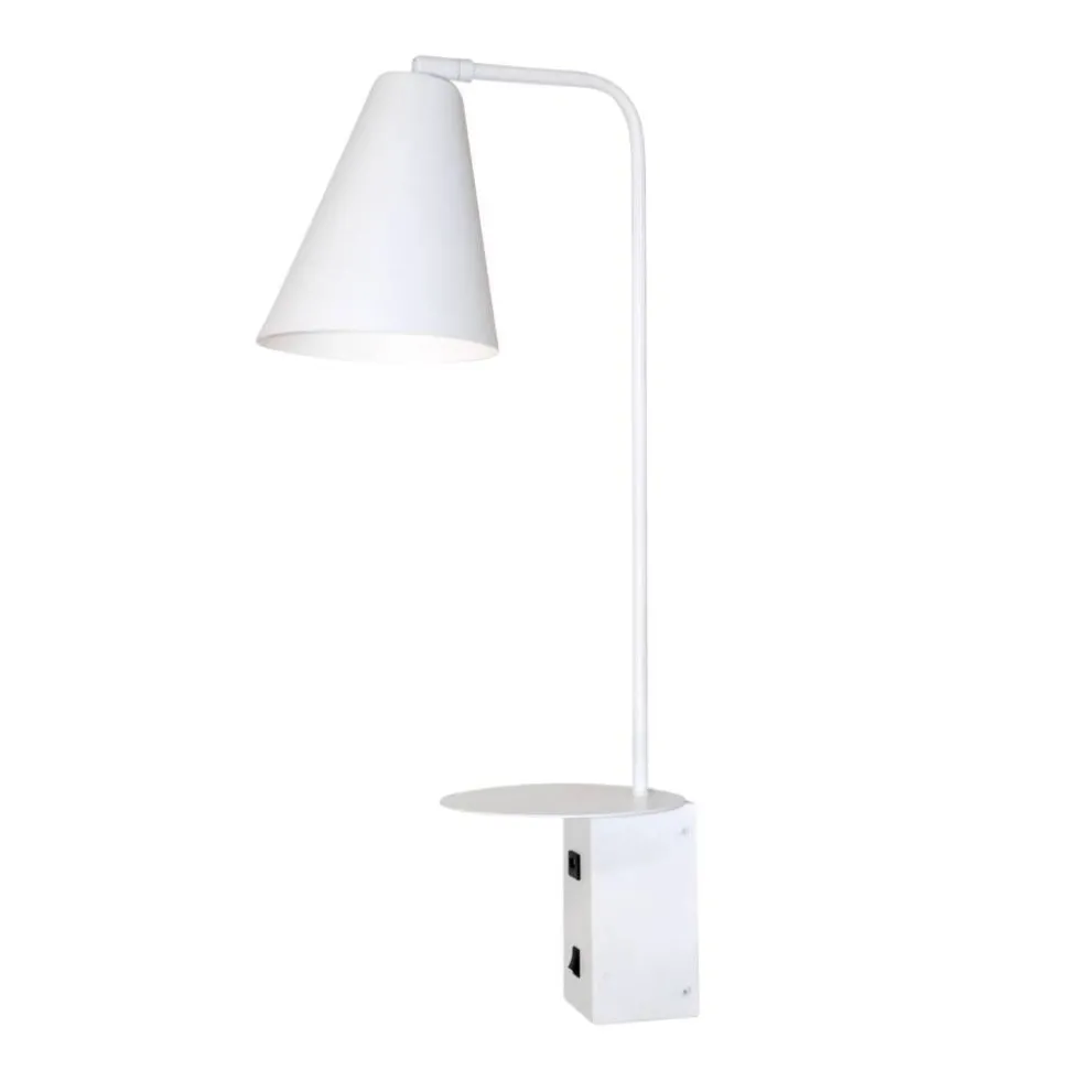 Design by Grönlund Vigo USB seinävalaisin valkoinen