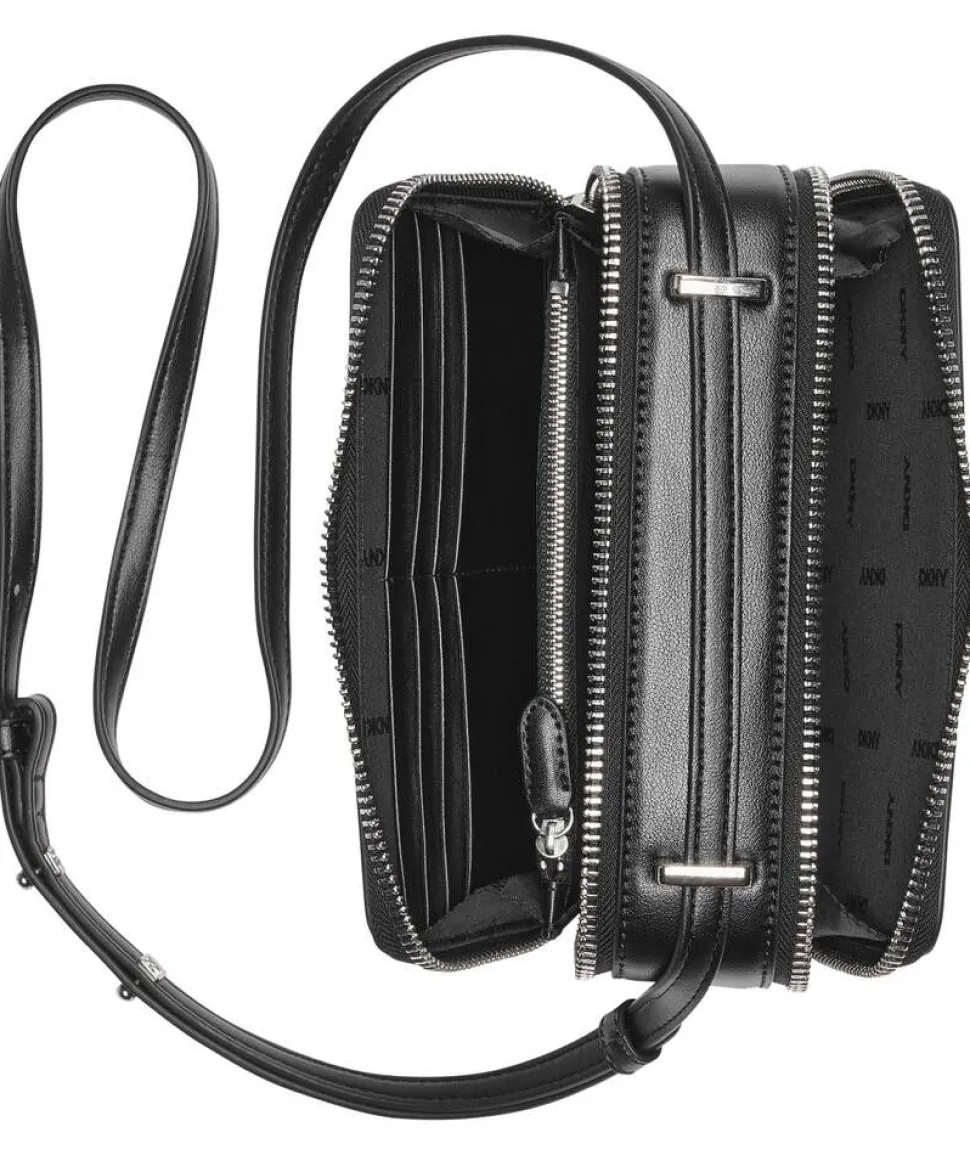 DKNY olkalaukku Carter Camera Bag BSV Black Silver
