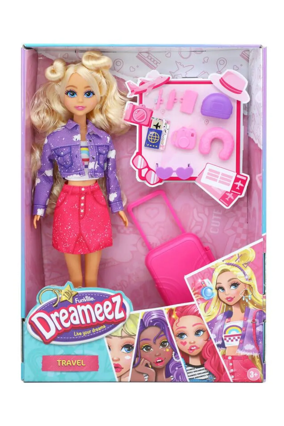 Dreameez muotinukke ja matkalaukku