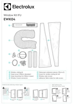 Electrolux Ilmastointilaitteen ikkunasarja EWK04