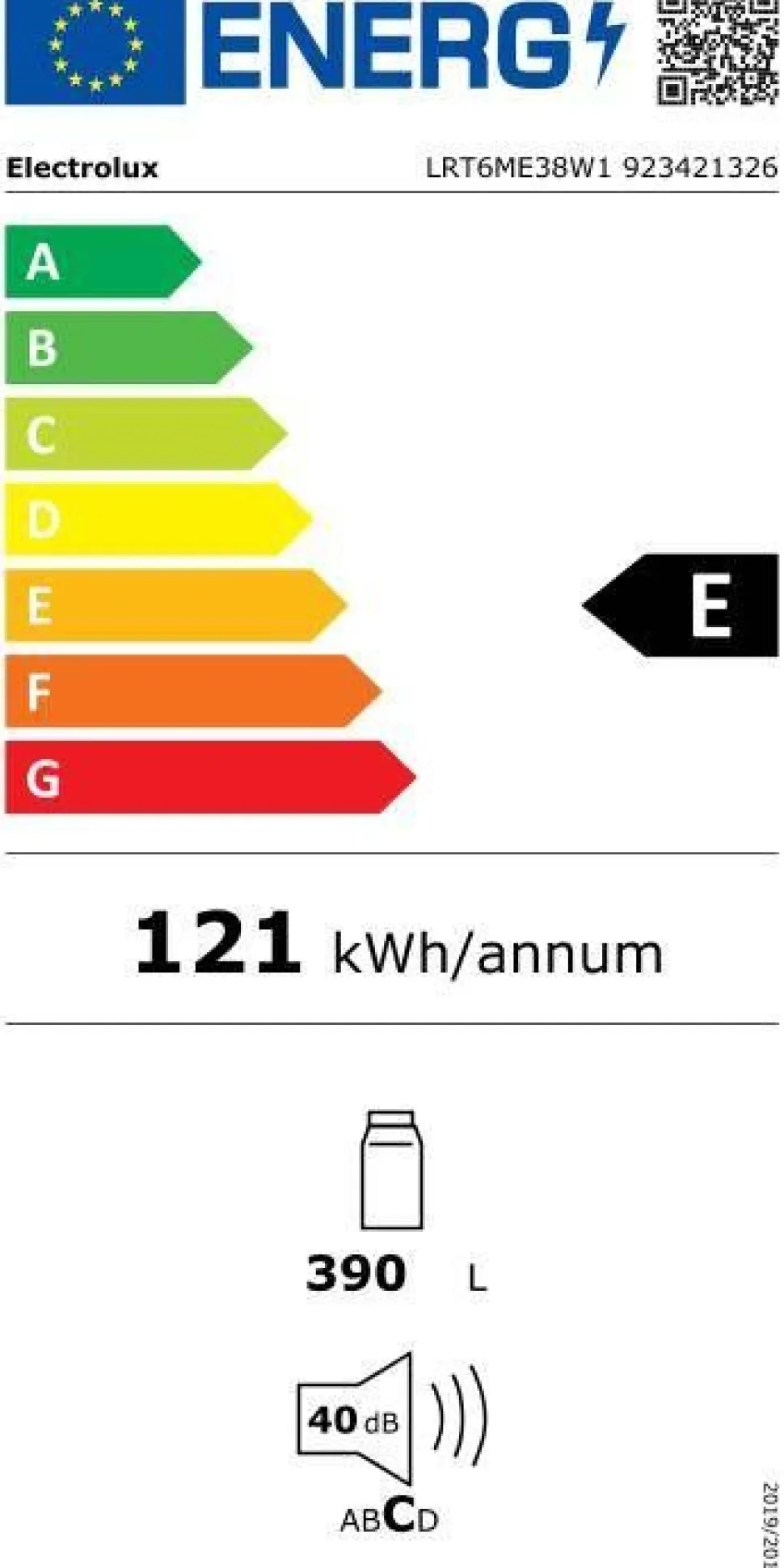 Electrolux jääkaappi LRT6ME38W1 valkoinen