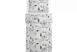 Familon Kaverit Organic lasten pl+tl setti valk/kaakao 120x160/40x60