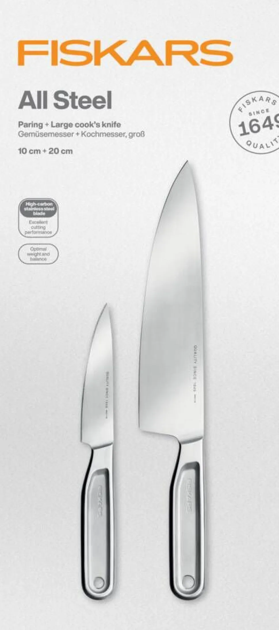 Fiskars All Steel kokinveitsisetti 2 kpl