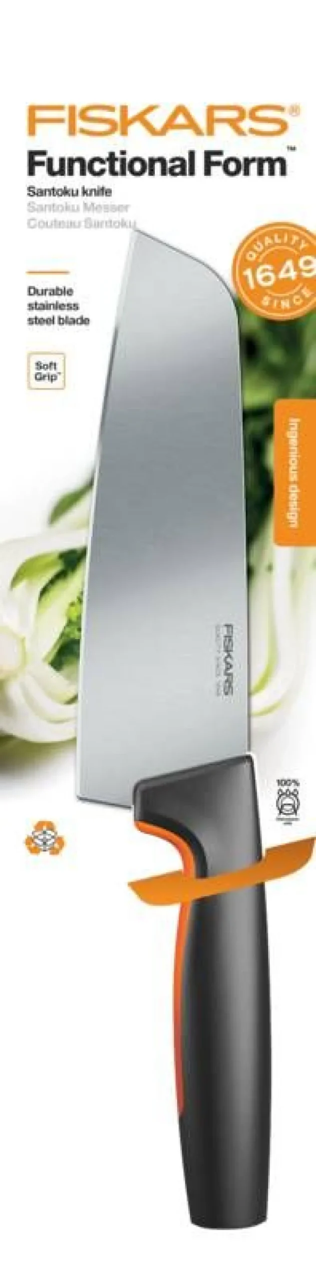 Fiskars Functional Form Santoku veitsi 16 cm