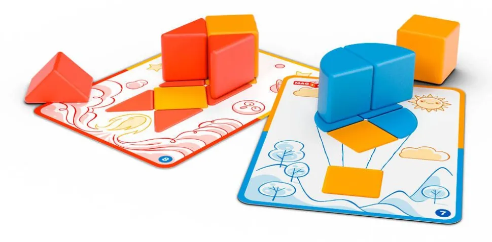 Geomag Magicube Rakennuspalikat Ja Kortit 16 osaa