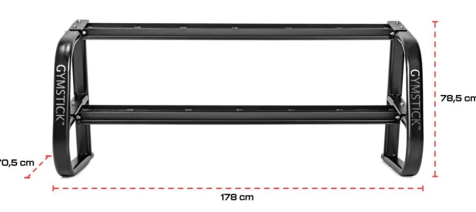 Gymstick käsipainoteline 2-tasoinen 178 cm