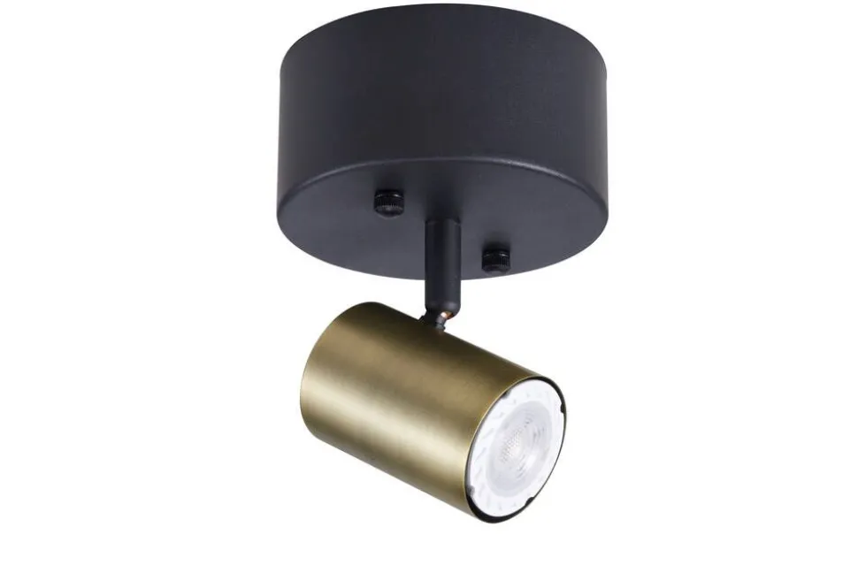 Heat kattospotti Gold Tube 1-osainen kulta-musta