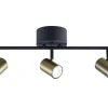 Heat kattospotti Gold Tube 3-osainen tanko kulta-musta
