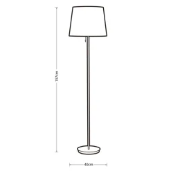 Heat lattiavalaisin Rose 157 cm ruusukulta-valkoinen
