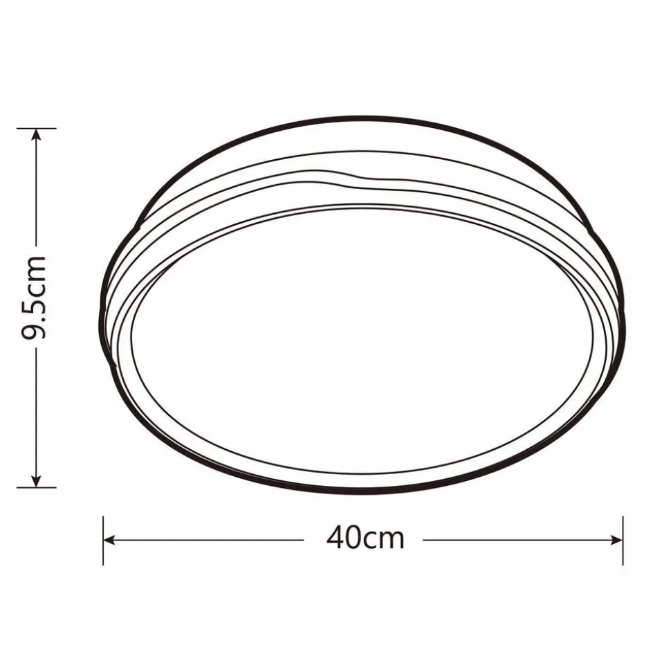 Heat plafondi Nubes Easy Mount 40 cm valkoinen kuvio