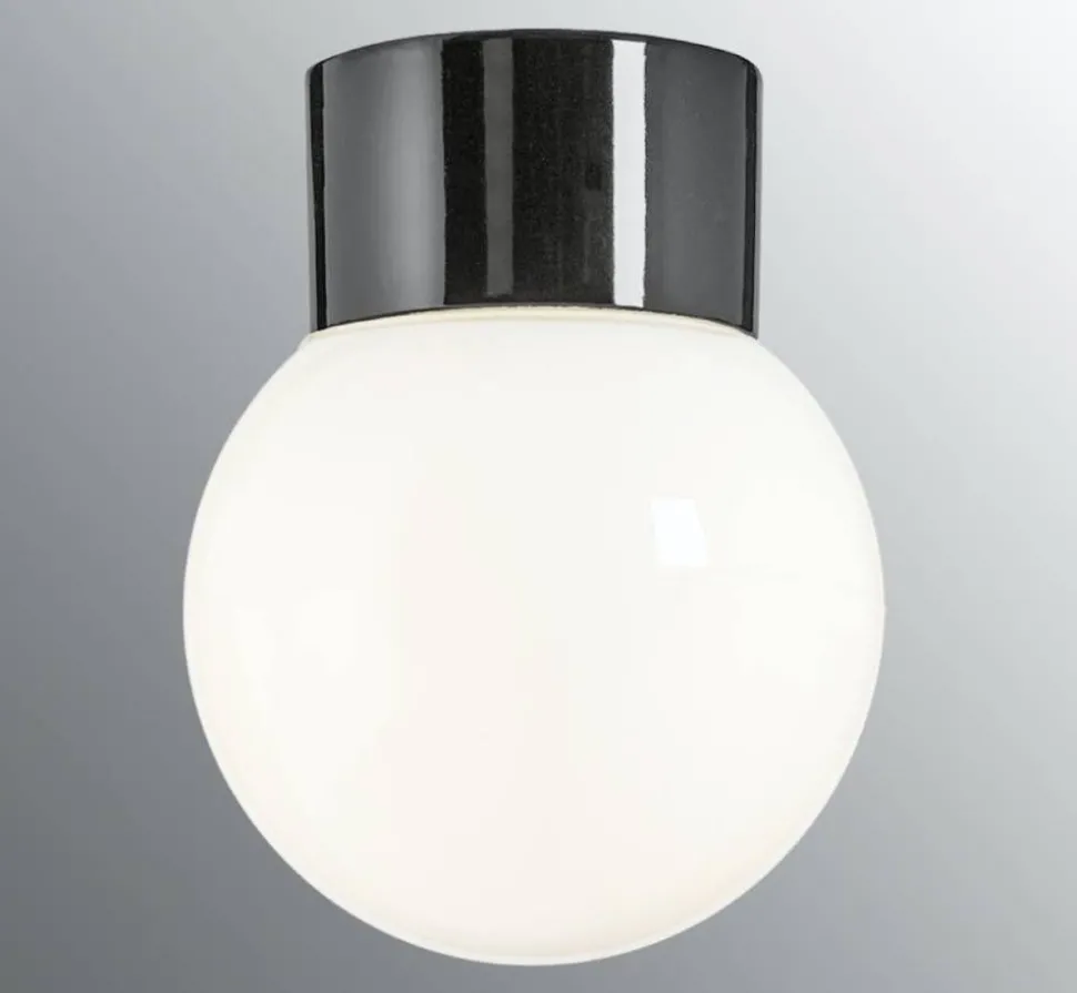 Ifö Electric Classic Glob Ø150mm, musta, suora posliinikanta