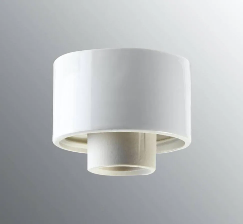 Ifö Electric posliinikanta suora, valkoinen, kierre 84,5 mm