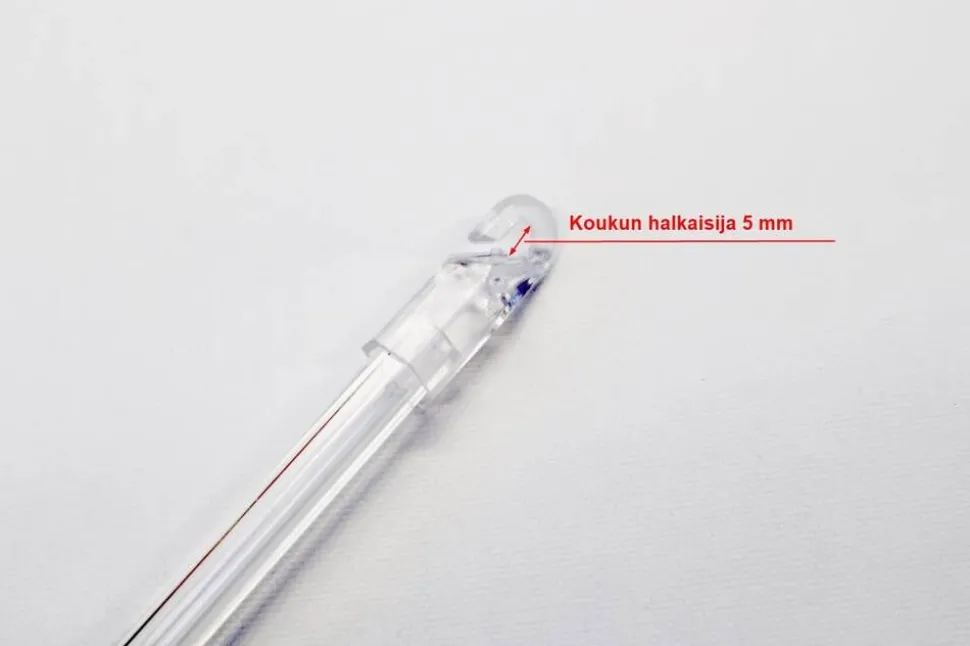 Ihanin pintamallisen sälekaihtimen säätötanko 25 cm akryyli