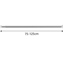 Ihanin suihkuverhotanko 75-125 cm hopea