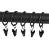 Ihanin verhorenkaat nipistimellä 25/32 mm mattamusta