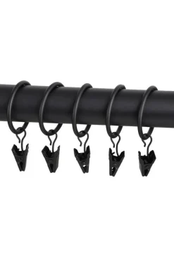 Ihanin verhorenkaat nipistimellä 25/32 mm mattamusta