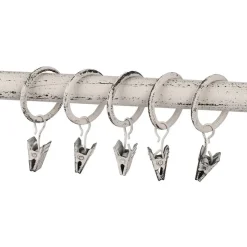 Ihanin verhorenkaat nipistimellä 25/32 mm valkokulta