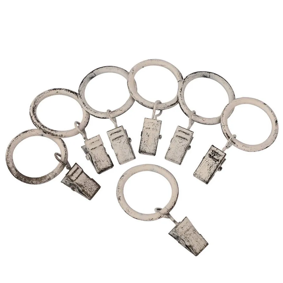 Ihanin verhorenkaat nipistimellä 25/32 mm valkokulta