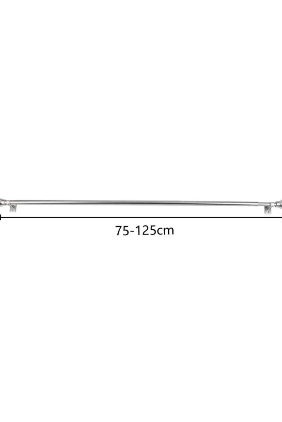 Ihanin verhotanko Cafe 75-125 cm hopea