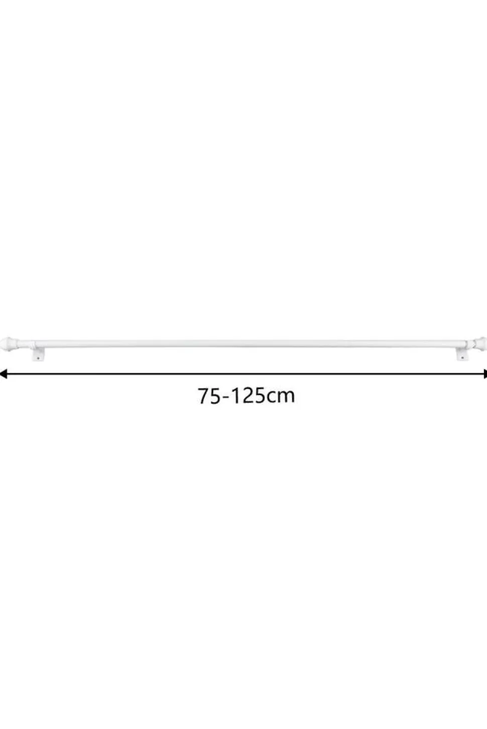 Ihanin verhotanko Cafe 75-125 cm valkoinen