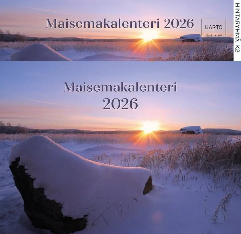 Karto seinäkalenteri 2026 maisemat A4