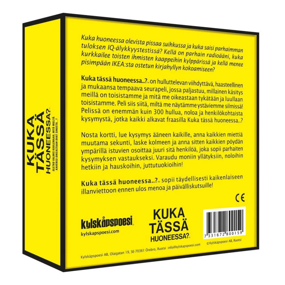 Kylskåpspoesi seurapeli Kuka Tässä Huoneessa