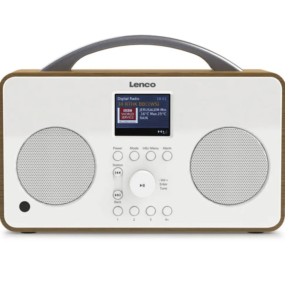 Lenco ladattava matkaradio PIR-645 valkoinen
