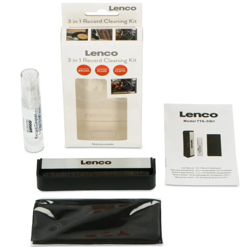 Lenco levyjen puhdistussetti TTA-3IN1