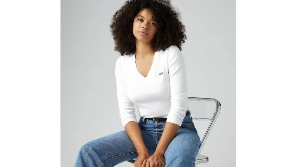 Levi's t-paita Essential HM LS Vneck Tee