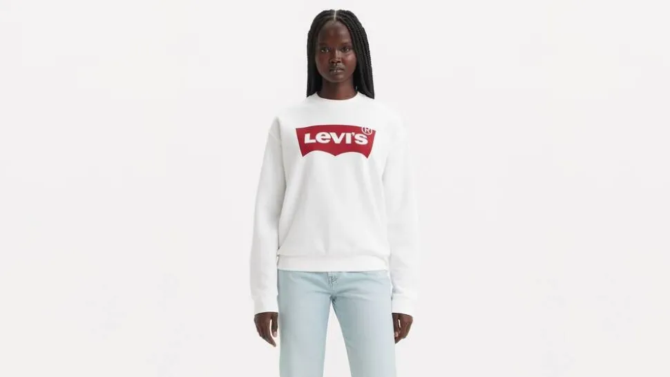 Levi's collegepaita Everyday Crew Batwing White
