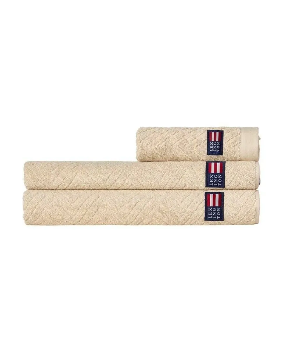 Lexington pyyhe 100x150 cm herringbone beige