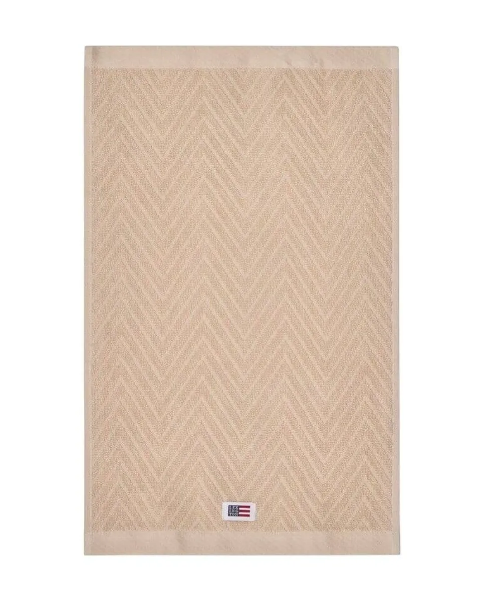 Lexington pyyhesetti 30x50 cm herringbone 2 kpl beige